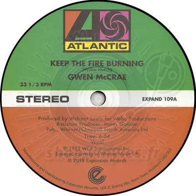 Gwen Mccrae-Keep The Fire Burning / Funky Sensation