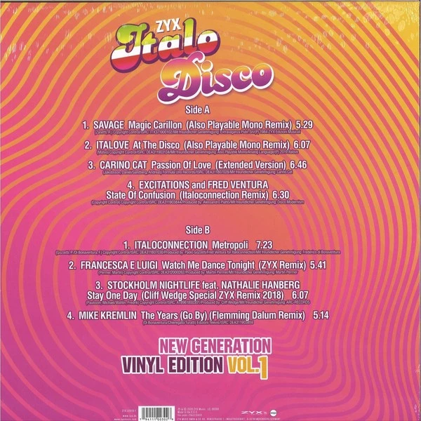 Various Artists - ZYX Italo Disco New Generation: Vinyl Edition Vol.1