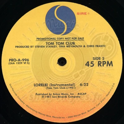 Tom Tom Club-Genius Of Love / Lorelei