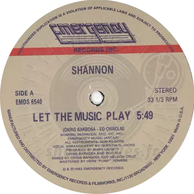 Shannon-Let The Music Play EP