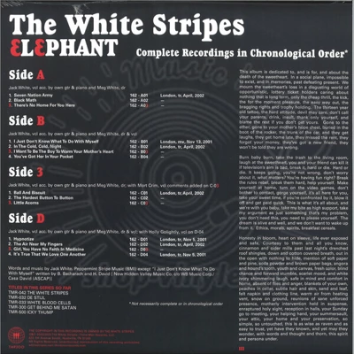 The White Stripes - Elephant (Limited Edition 20th Anniversary Vinyl) 2x12''