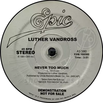 Luther Vandross-Never Too much / Don't You Know That?