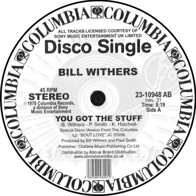 BILL WITHERS-YOU GOT THE STUFF