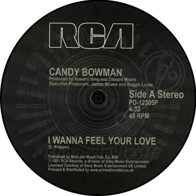 Candy Bowman-I Wanna Feel Your Love / Since I Found You (love Is Better Than Ever)